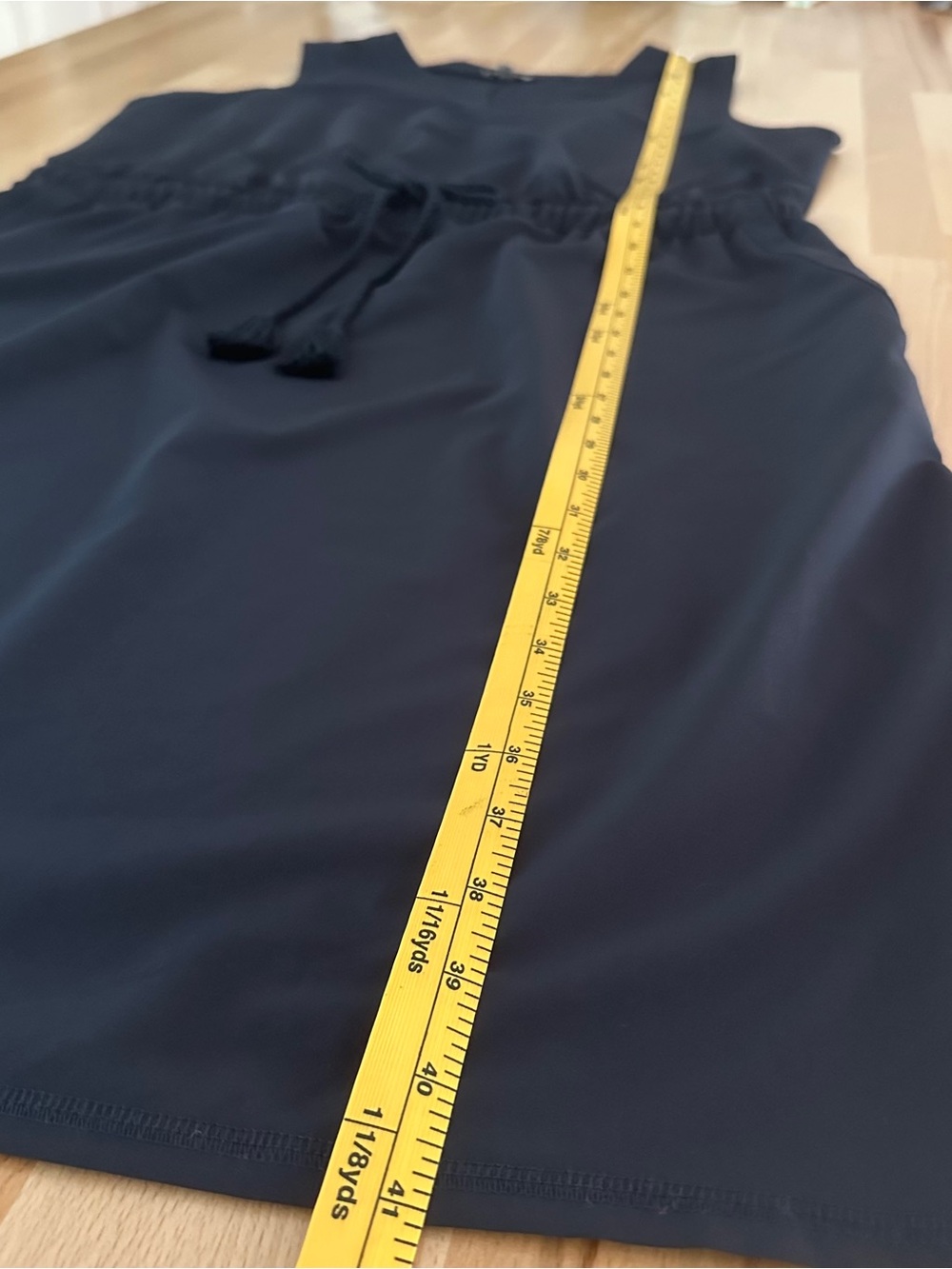Talbots Navy Sleeveless Midi Dress with Tie Waist - Picture 7 of 11